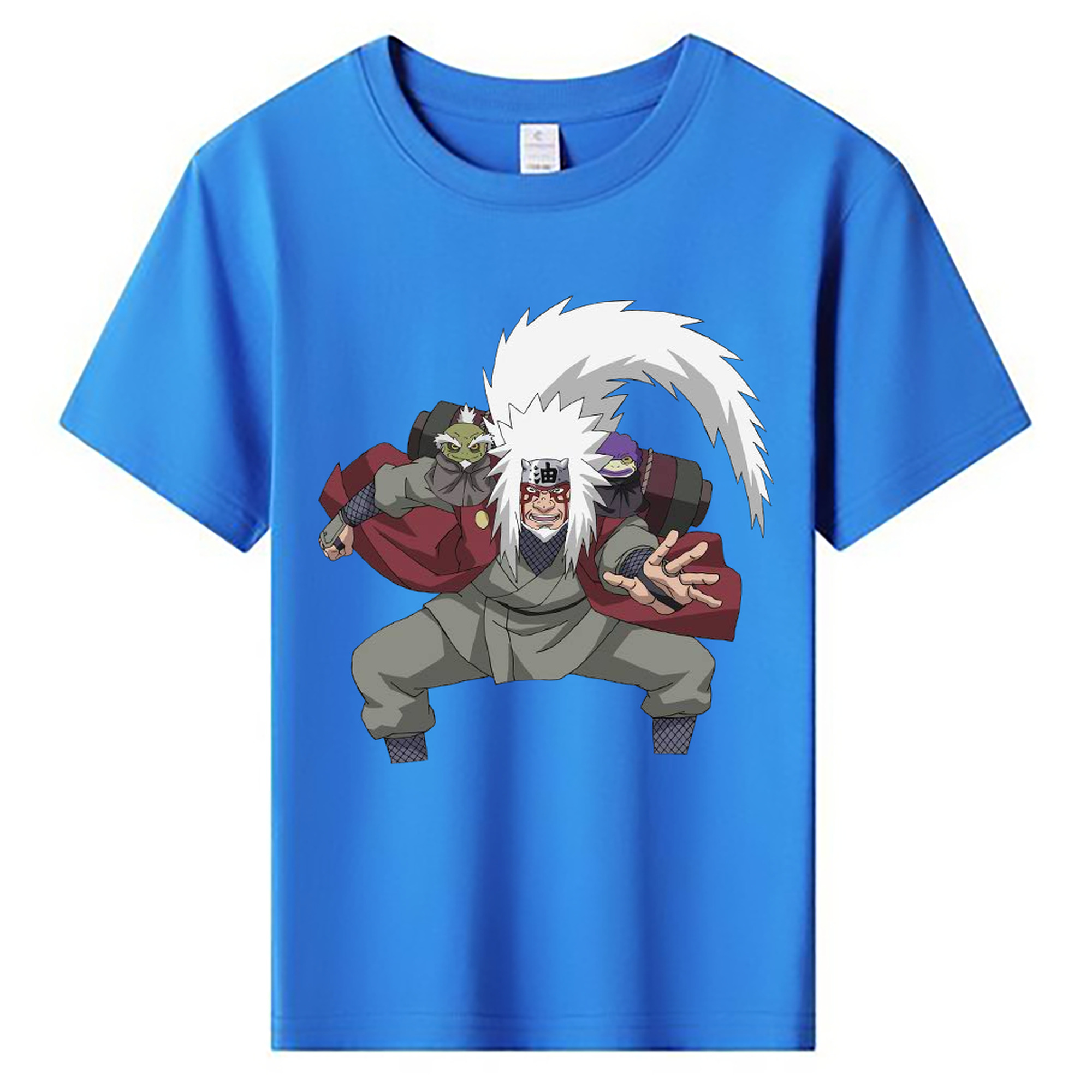 （画像用） NARUTO -ナルト- 自来也（じらいや） Jiraiya 綿100％キッズTシャツ（フロントプリント）